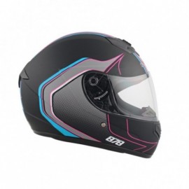 Casco Kontrol 878 Negro Fucsia Azul