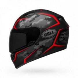 Casco Bell Qualifier Stealth Camo Mate Black - Red